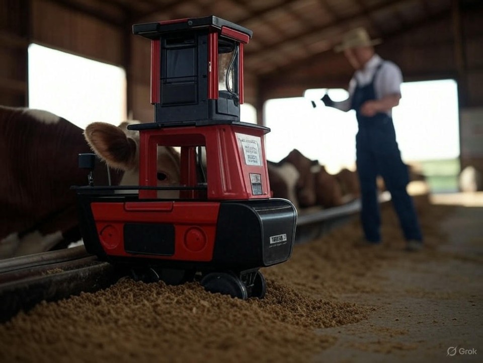 Conceptual diagram of Smart Feed Robot for Cows